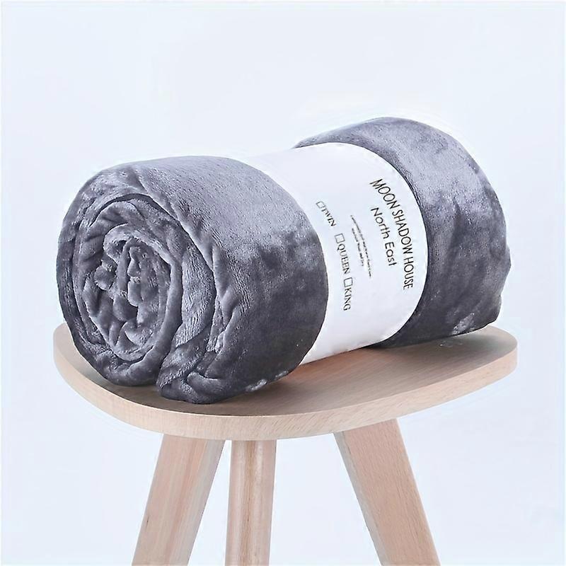 1pc Fleece Blanket For Couch Solid Color 300GSM Super Soft Flannel Fuzzy Blanket Throw Blanket, Plush Cozy Blanket For All Seasons