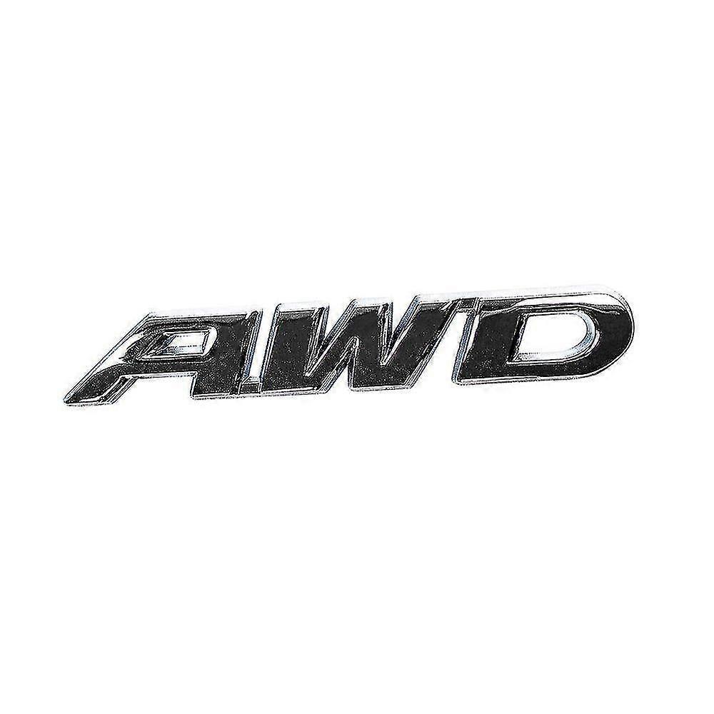 bumper sticker, awd - silver