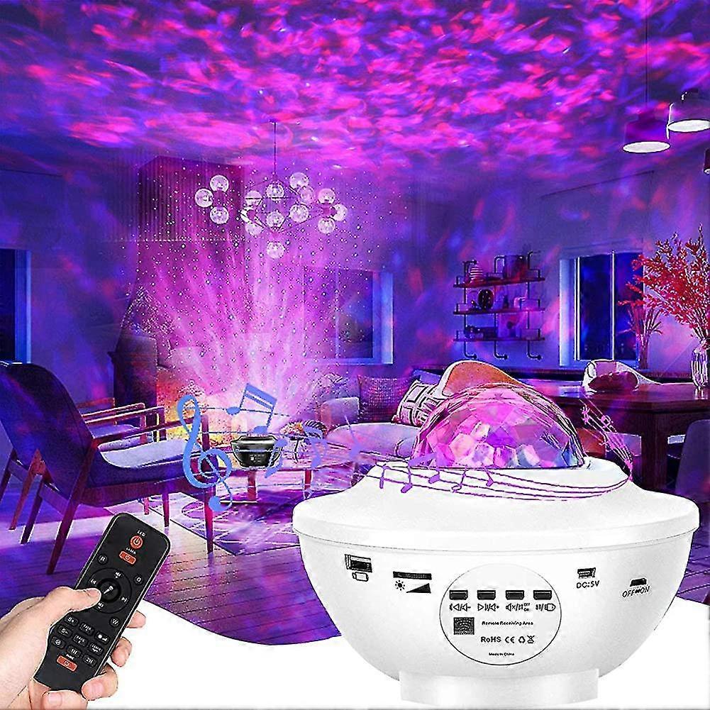 Star Led Projector Lamp. Bluetooth Projector Light Simulation Of Clouds 12 Music