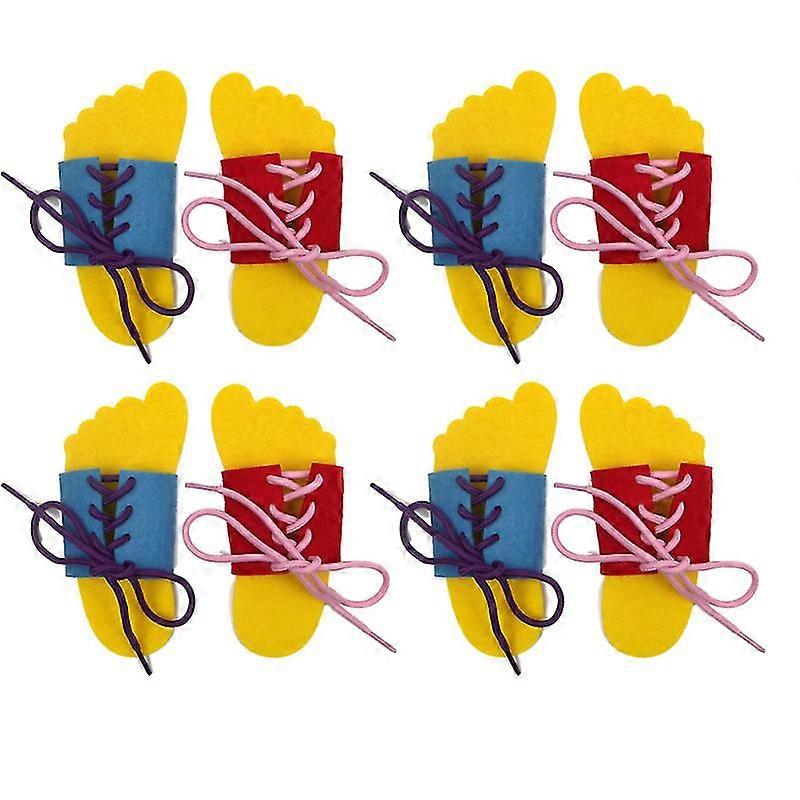 4pair Tie Shoelace Practice Game Toy-c