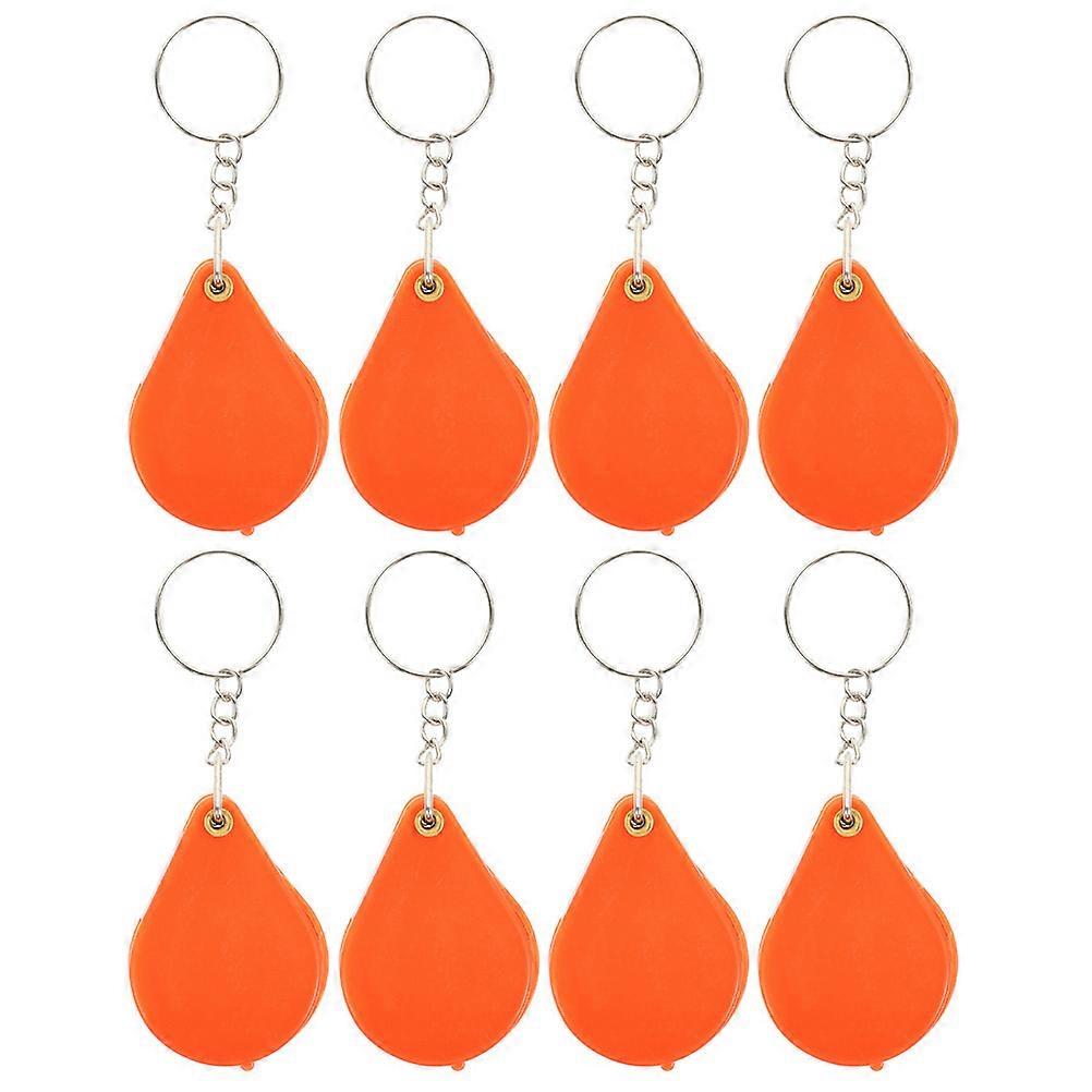 8Pcs Magnifying Glass Small Magnifier Keychain Pocket Magnifier Jewelry Checking Magnifier