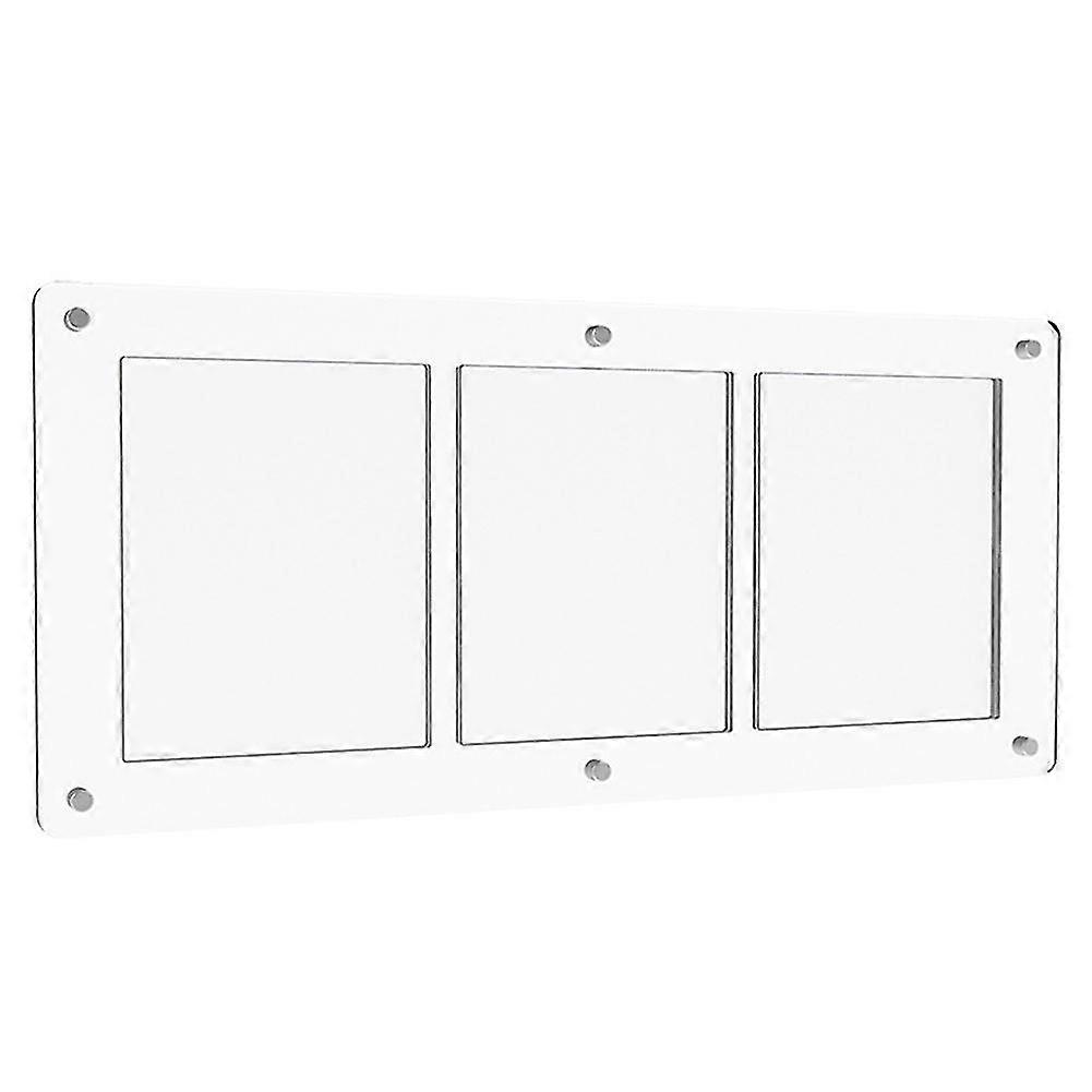 Acrylic Three-frame Card Holder Magnetic Transparent Card Display Stand 35pt Universal Card Brick For Rare Card Storage