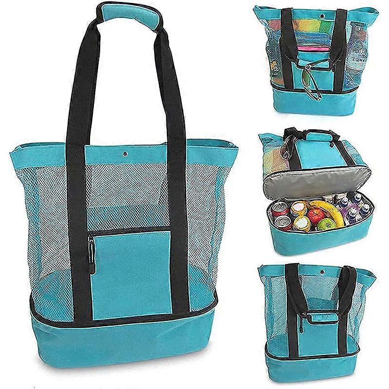 Beach Tote Bag with Cooler Large Mesh Beach Bags and Totes