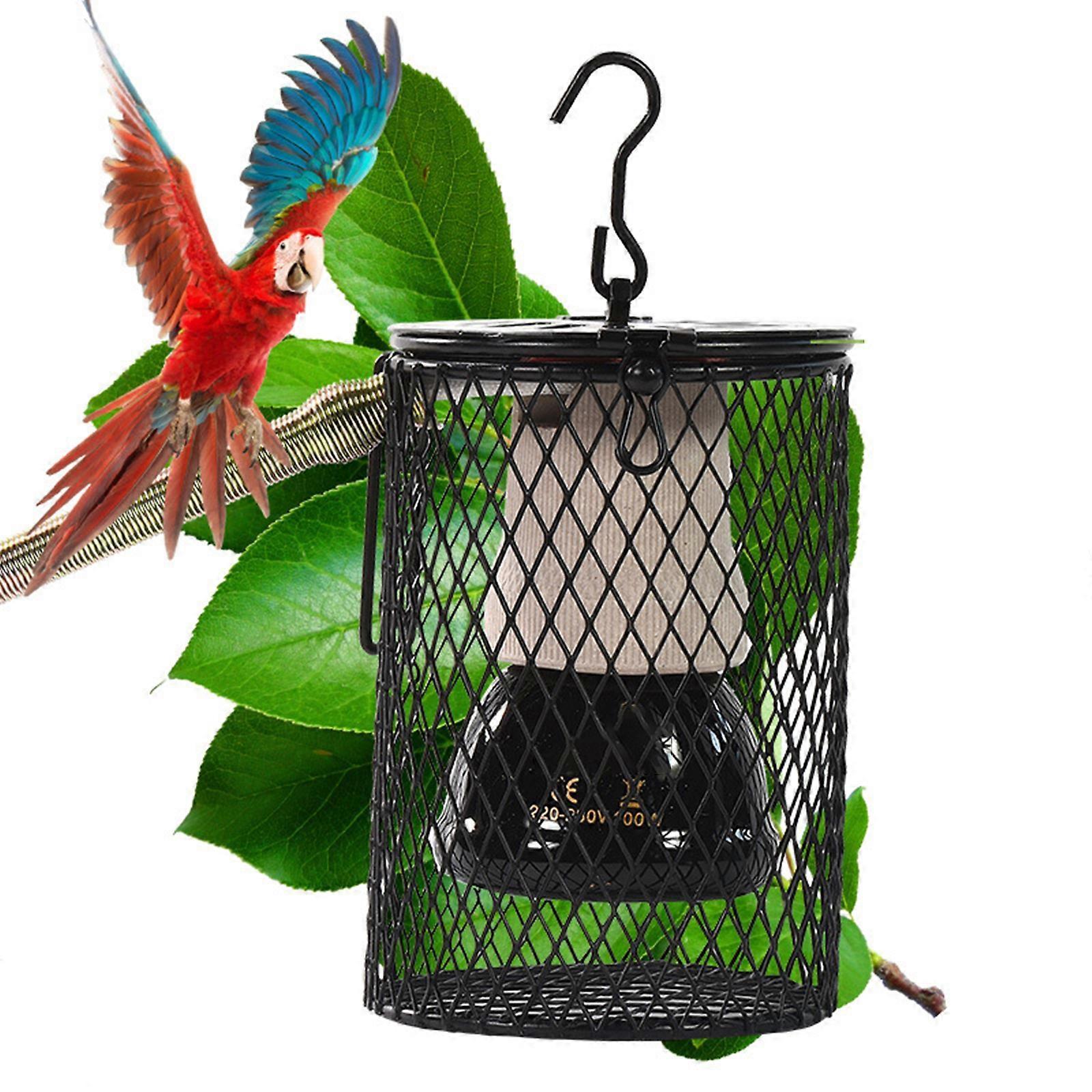Reptiles Ceramic Heating Lamp with Guard, Heater Lighting Infrared Reptile Heat Bulb Holder for Bearded Dragon/Lizard/Snake/Tortoise Lighting