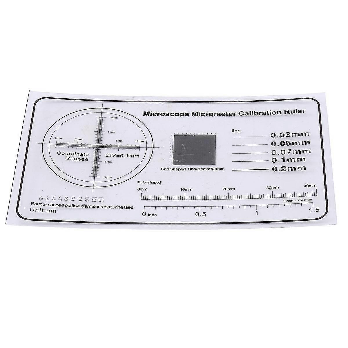 Microscope Correction Ruler Optical Micrometer Correction Sheet Detection Film Calibration Plate,b