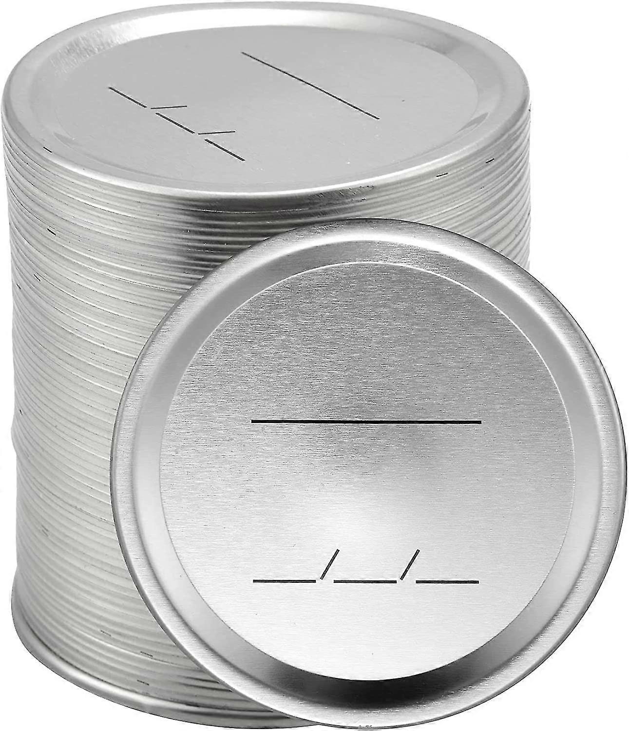 Wide Mouth Canning Lids,mason Jar Canning Lids For,split-type Lids Leak Proof Mason Jar Lids For Canning(50pcs, Silver)