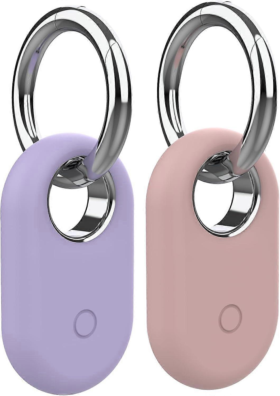 2pcs Silicone Case for Samsung Galaxy SmartTag2, Anti-Lost SmartTag2 Keychain Case, Lightweight Protective Cover for Galaxy SmartTag2