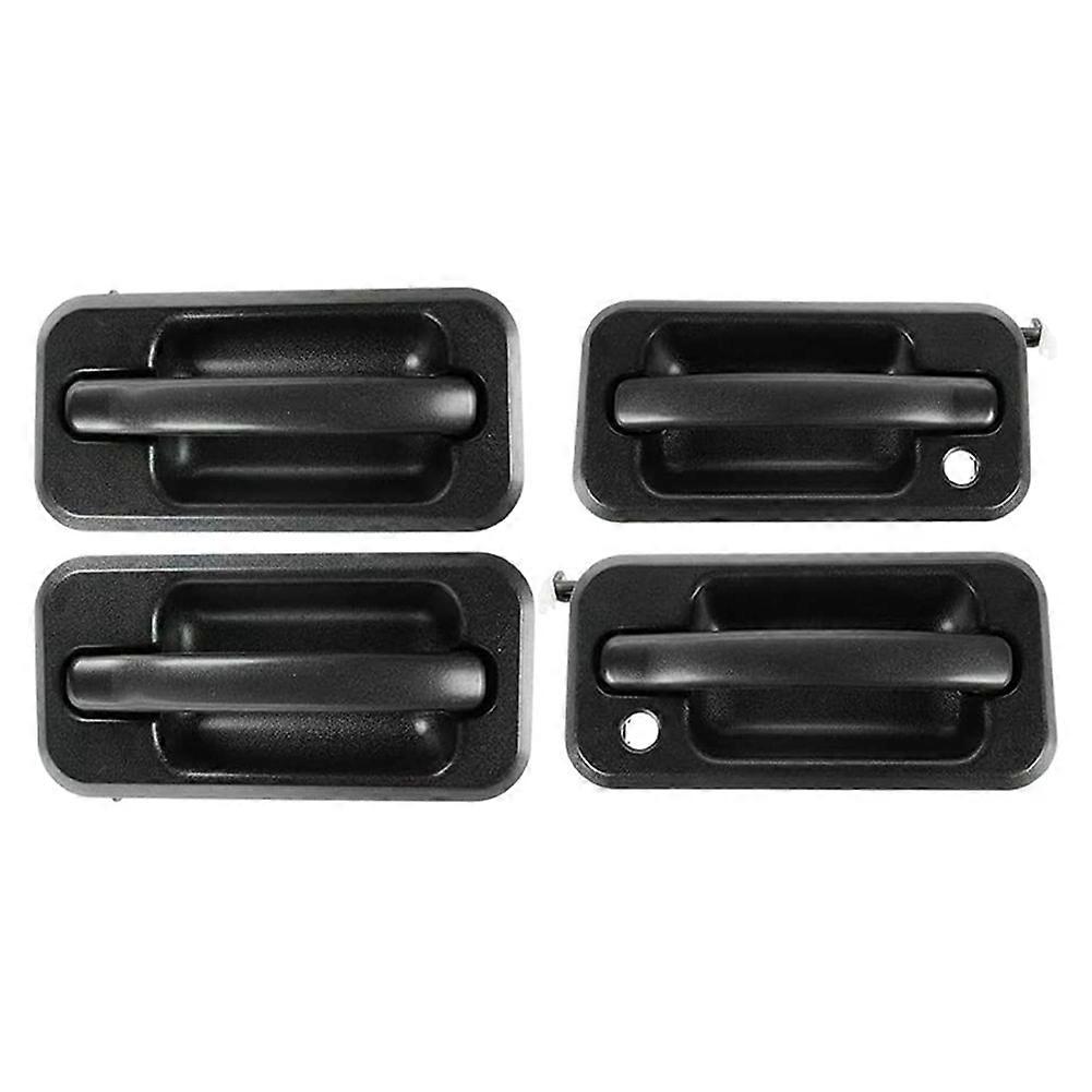 4Pcs Exterior Outside Door Handle Set Auto Parts for 2003-2009 H2 Black Textured 131609870457 15104