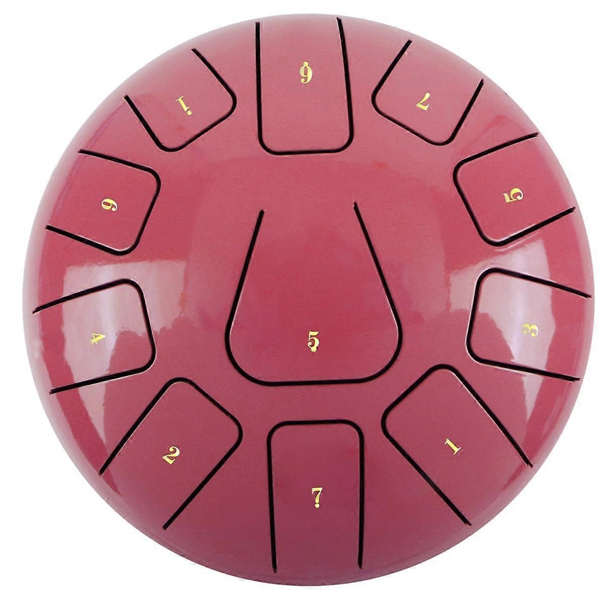 8 Inch Steel Tongue Drum, 11 Note Tambourine with Drumsticks and Finger Picks for Meditations Tambourine Instrument B
