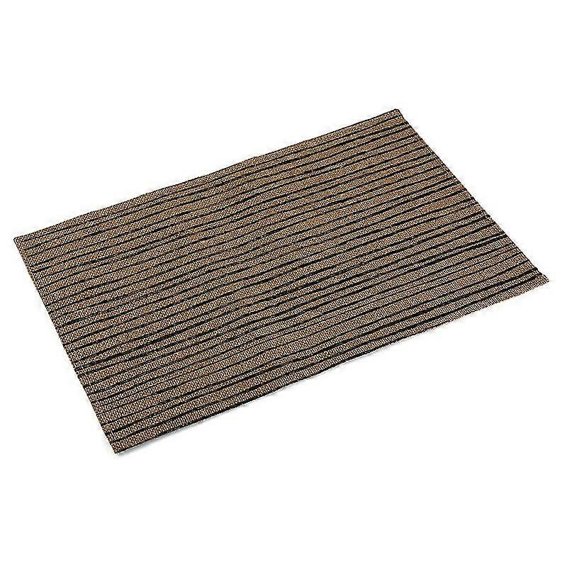 Table Mat Black Line Rattan (45 X 30 Cm)