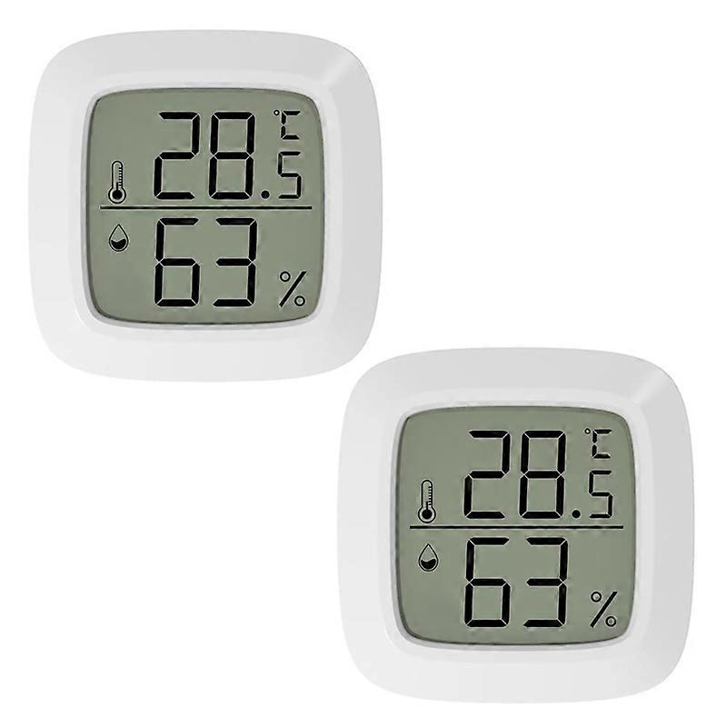 Spot Goods 2 Pcs Mini Indoor Digital Hygrometer Thermometer With LCD Display And Thermometer For Home,Office,Fridge,Center Wheel