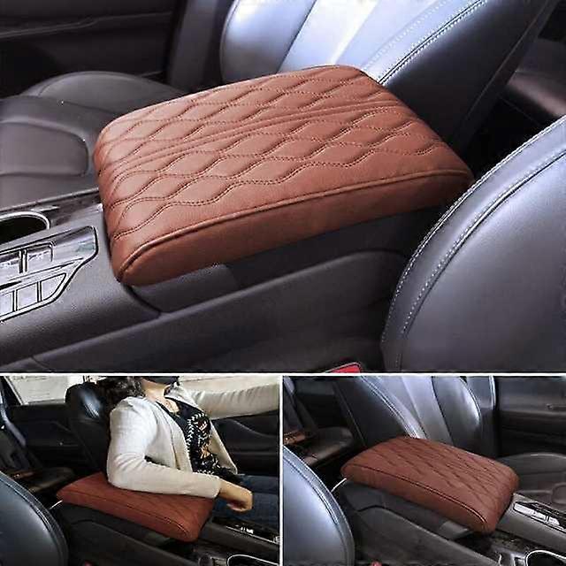 Car Central Armrest Mat Heightening 5cm PU Leather Universal Center Console Arm Rest Protection Cushion Auto Armrests Cover Pads