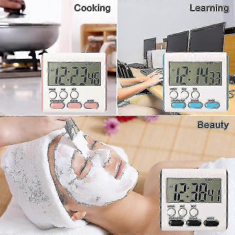 Multifuctional Cooking Timer 24 Hours Lcd Digital Display Count-down Clock Ruikalucky