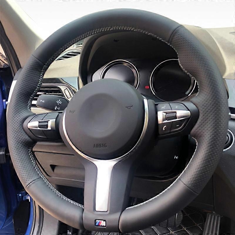 Car Steering Wheel Cover Artificial Leather Braid For BMW M2 F87 F80 M3 F82 M4 F12 F13 M5 M6 F85 X5 M F86 X6 F33 F30 M Sport