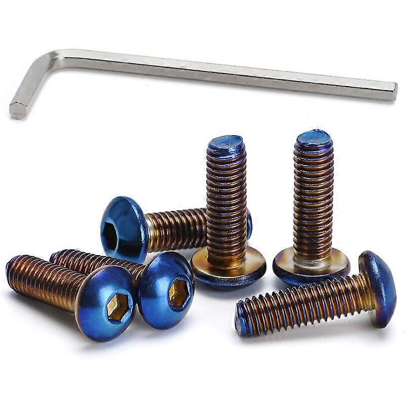 Hypertune - 6PC/LOTS Burnt Titanium Steering Wheel Bolts Fit a lot of steering wheel Works Round Boss Kit HT-LS06CR-R/T Vehicle Steering Wheel Covers