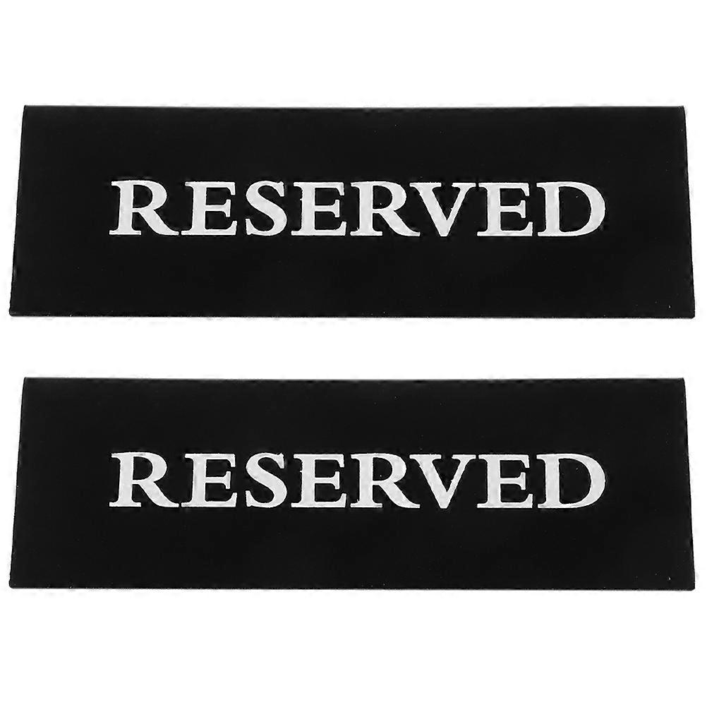 2Pcs Reusable Sign Restaurant V Shaped Reserved Sign Decorative Table Reserved