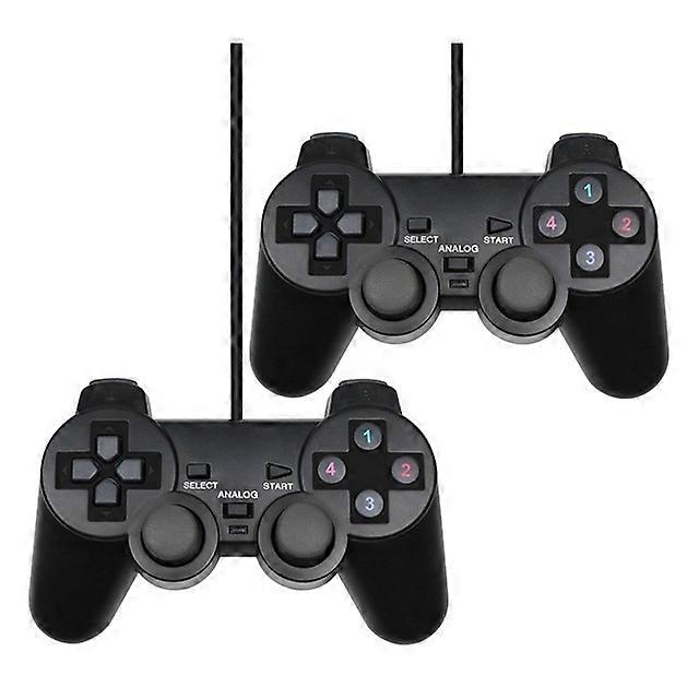 Kabelgebundener USB-PC-Gamecontroller Gamepad für WinXP/Win7/8/10 Joypad für PC Windows-Computer Laptop Schwarz Spiel Joystick