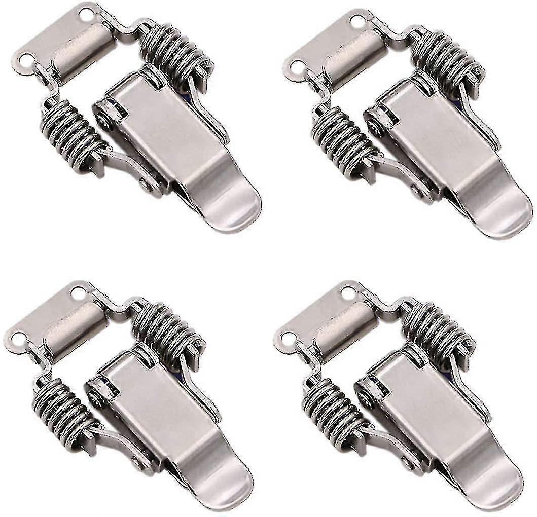 N Spring Hasp, Durable, Suitable For Sealing Box Locks, Box Lid Locks (4 Pieces)