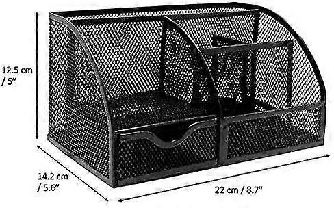 KINZON 1 جهاز كمبيوتر شخصى منظم المكتب ، منظم الورق (نوار) وعاء قلم ، حارس المكتب ، منظم متعدد الفعاليات