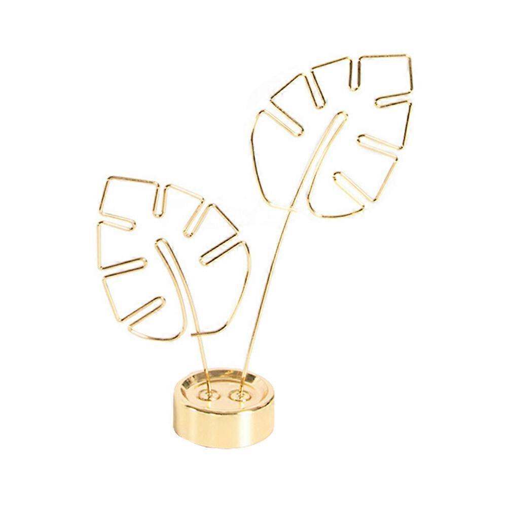 Tabletop Cards Holder Monstera Shape Photo Clips Memo Note Clamp for Home