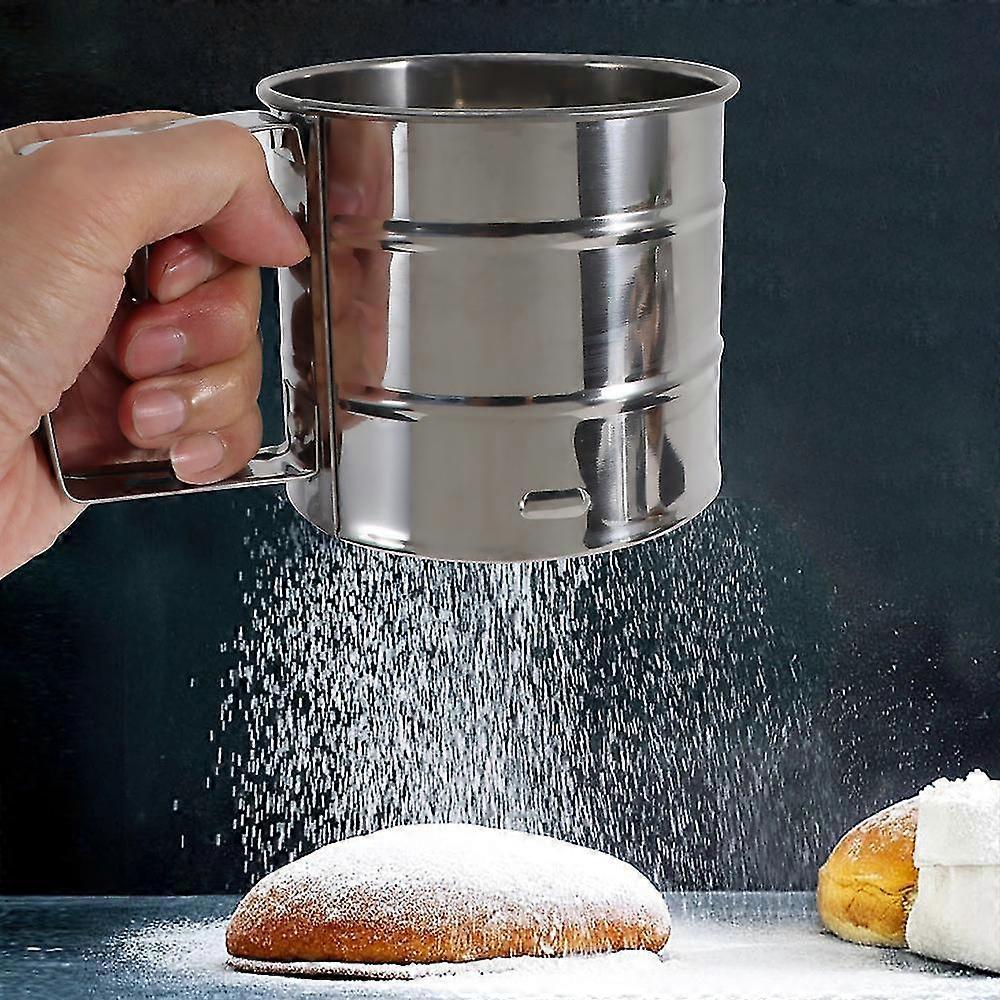 Tragbares Kuchennetz Sieb Mehlsieb Filtersieb Handgehaltenes Mehlsieb Handgepresstes Mehlsieb Backwerkzeug