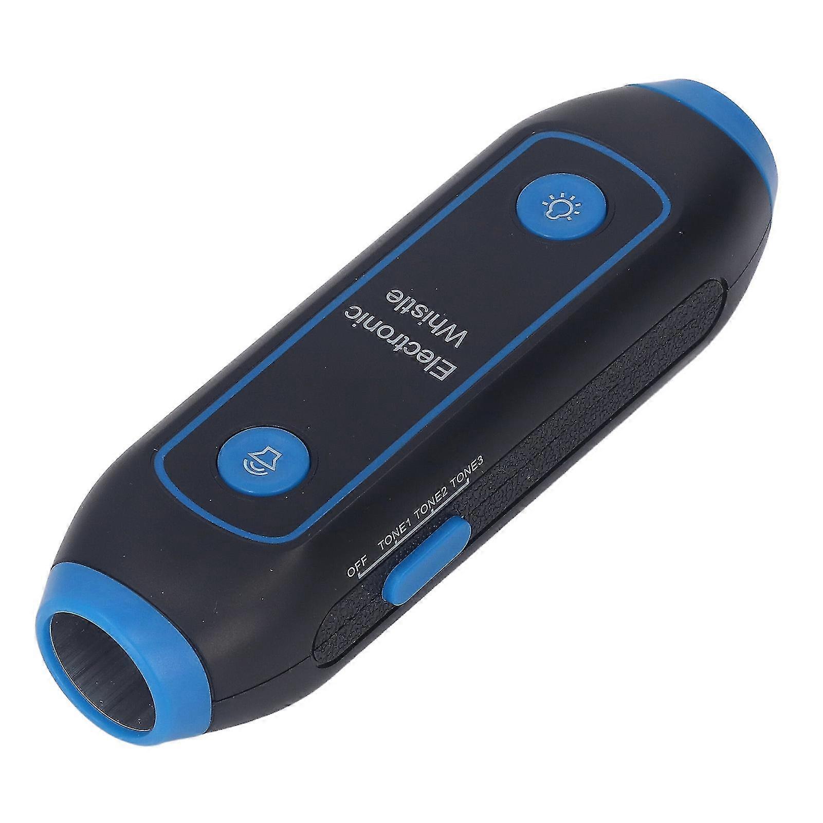 3 Tone 3 Volume Level Electronic Whistle with LED Light compatible with Sports Training - Blue