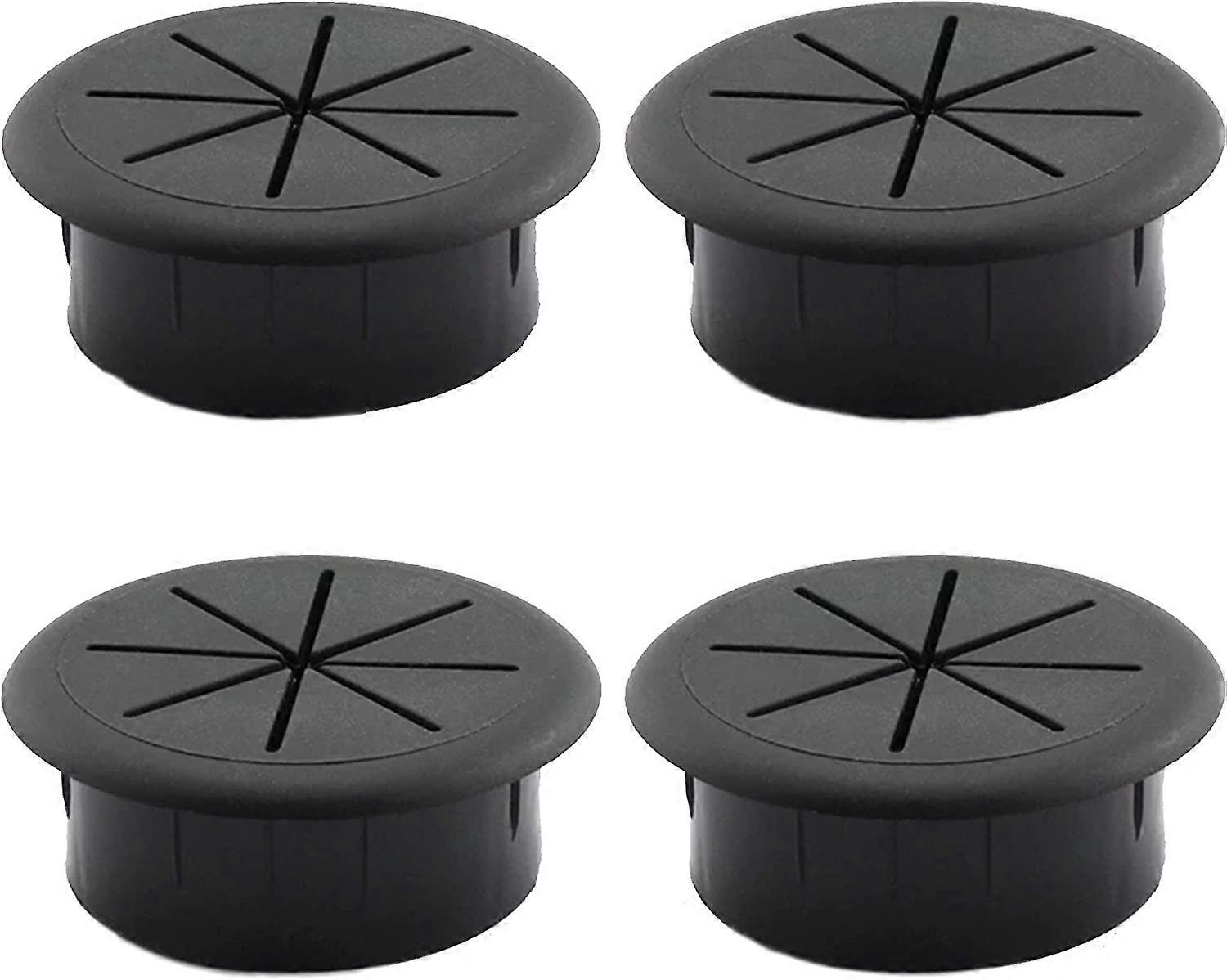 4pcs Cable Thread Cover Table Cable Pass-Through Desk Table Round
