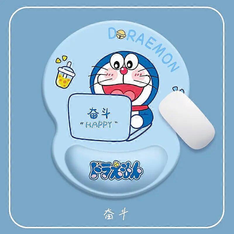 Kawaii Doraemon Mouse Pad with Wrist Rest Anti-slip Thickened Cartoon Creative Office Desktop Soft Pad Cute Computer Pad Gift