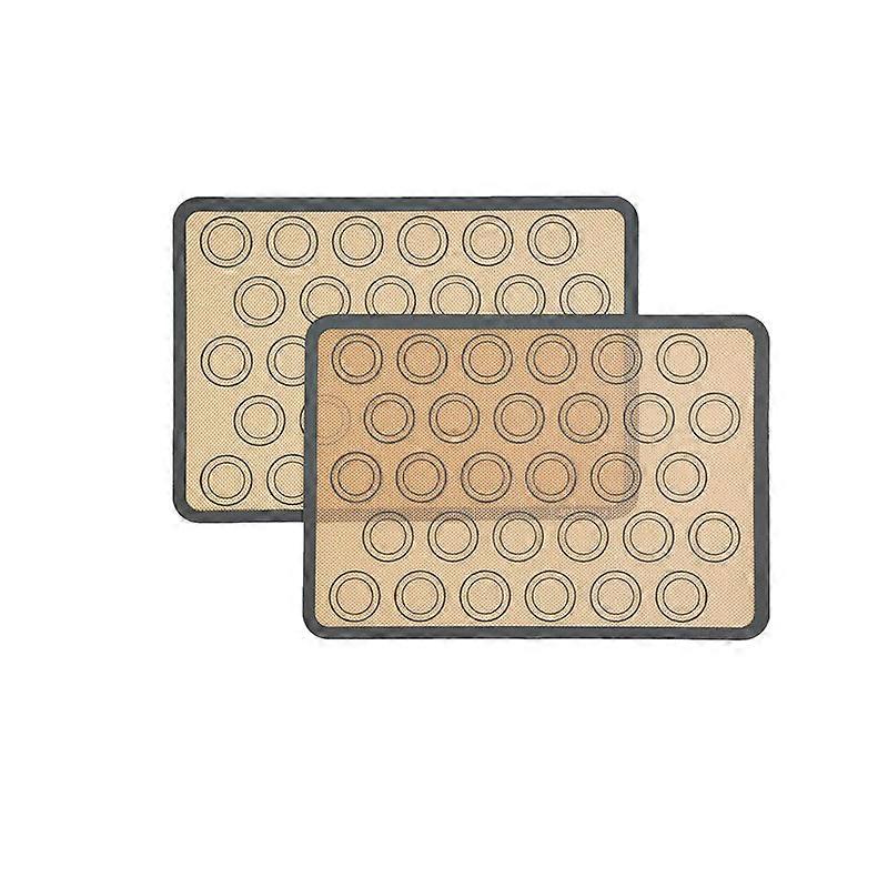 2PCS Baking Mat Made Of Silicone For Macaron Biscuits, Non-stick Mat Large 420 295mm For Macaroons / Cakes / Bread