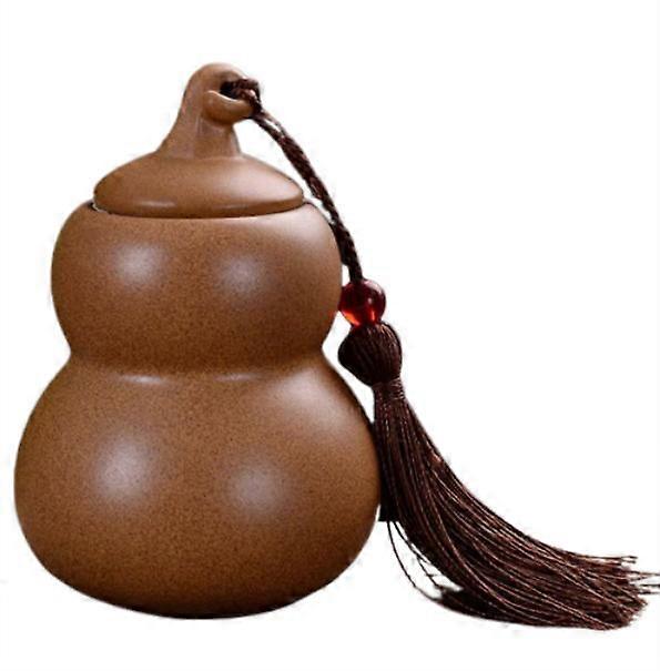 Ceramic Gourd Tea Pot Rough Pottery Vintage Creative Storage Jar