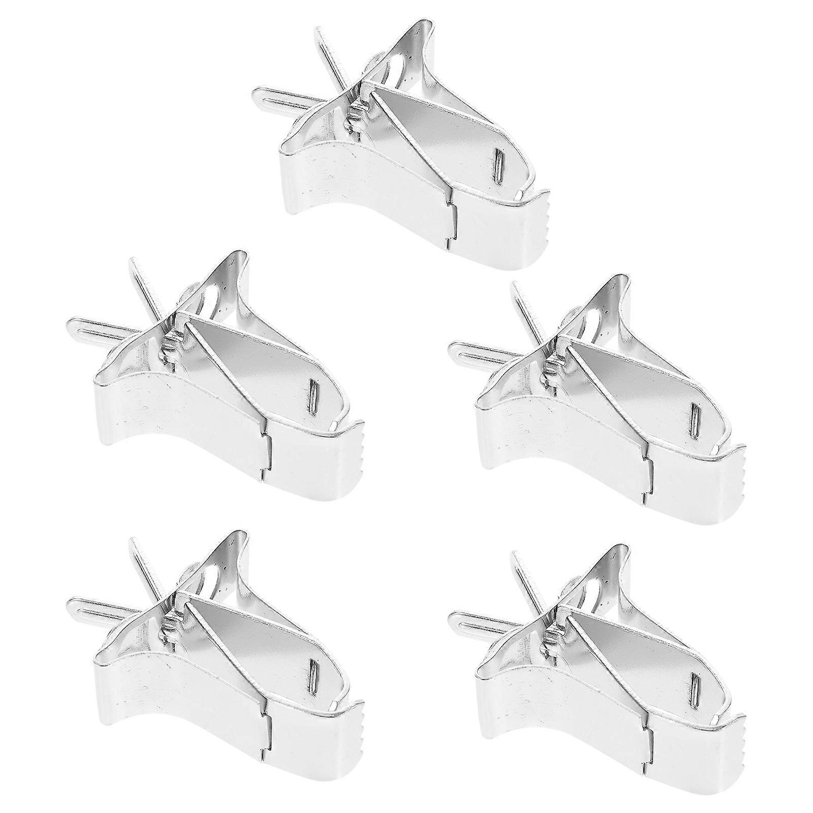5 Stück langlebige Vögel Futter Gemüse Früchte Halter Futter Geräte Clip für Papageien Vorräte (Silber)