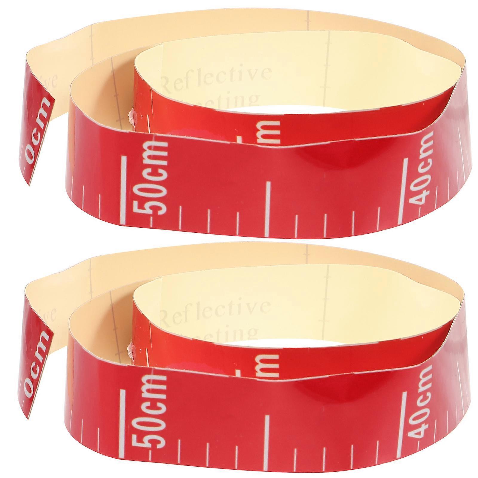 2pcs Water Level Gauge Stickers Water Level Measurement Self-adhesive Water Level Measuring Tool(1 meter)