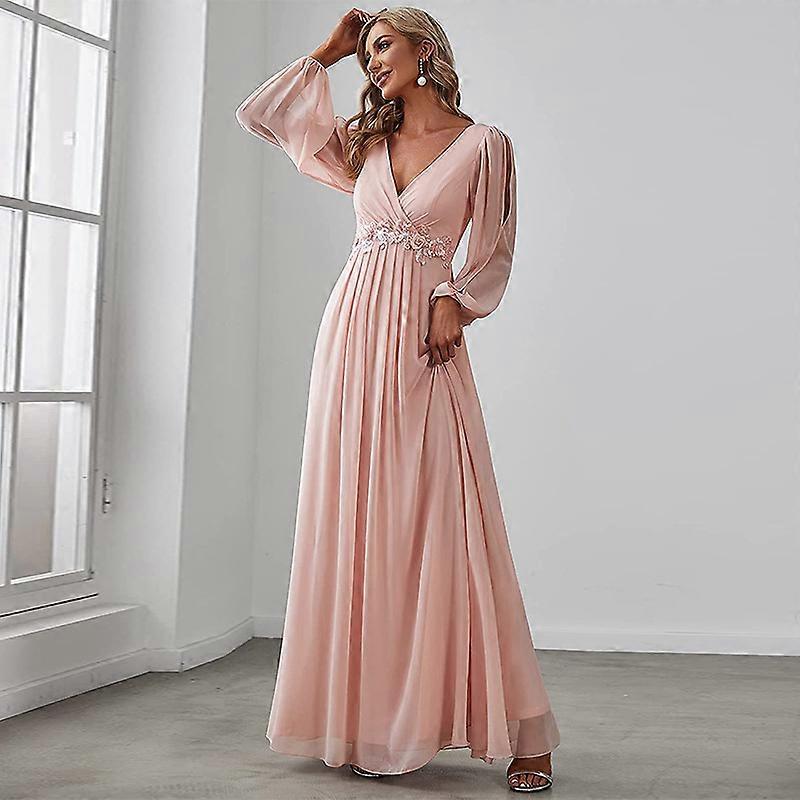 Party Dresses Women Long Elegant Evening Wedding Guests Dress Formal  Occassion Prom Gala Pink Night Gowns Robe White Blue | Fruugo UK