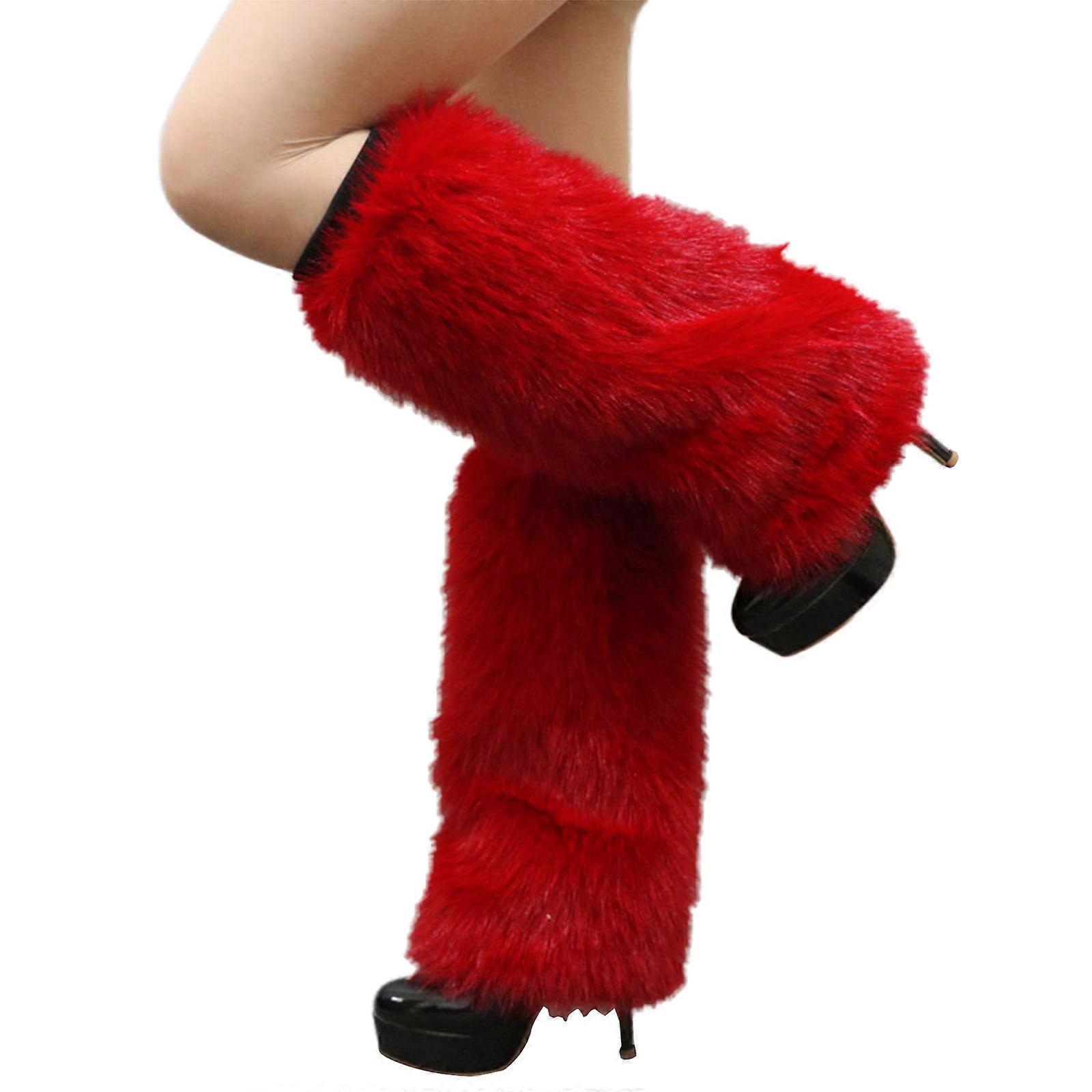 Furry Faux Soft Leg Fashion Ladies Fluffy Boot Boot Warmer Fur