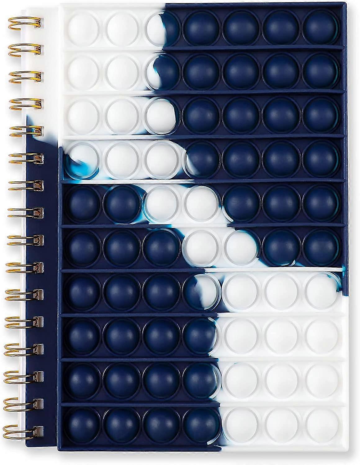Pop Notebooks For Kids To Relieve Stress Composition Notebooks,bubble Fidget Notebook For School ,pop Fidget Toy It Spiral Notebook For Girls (navy Bl