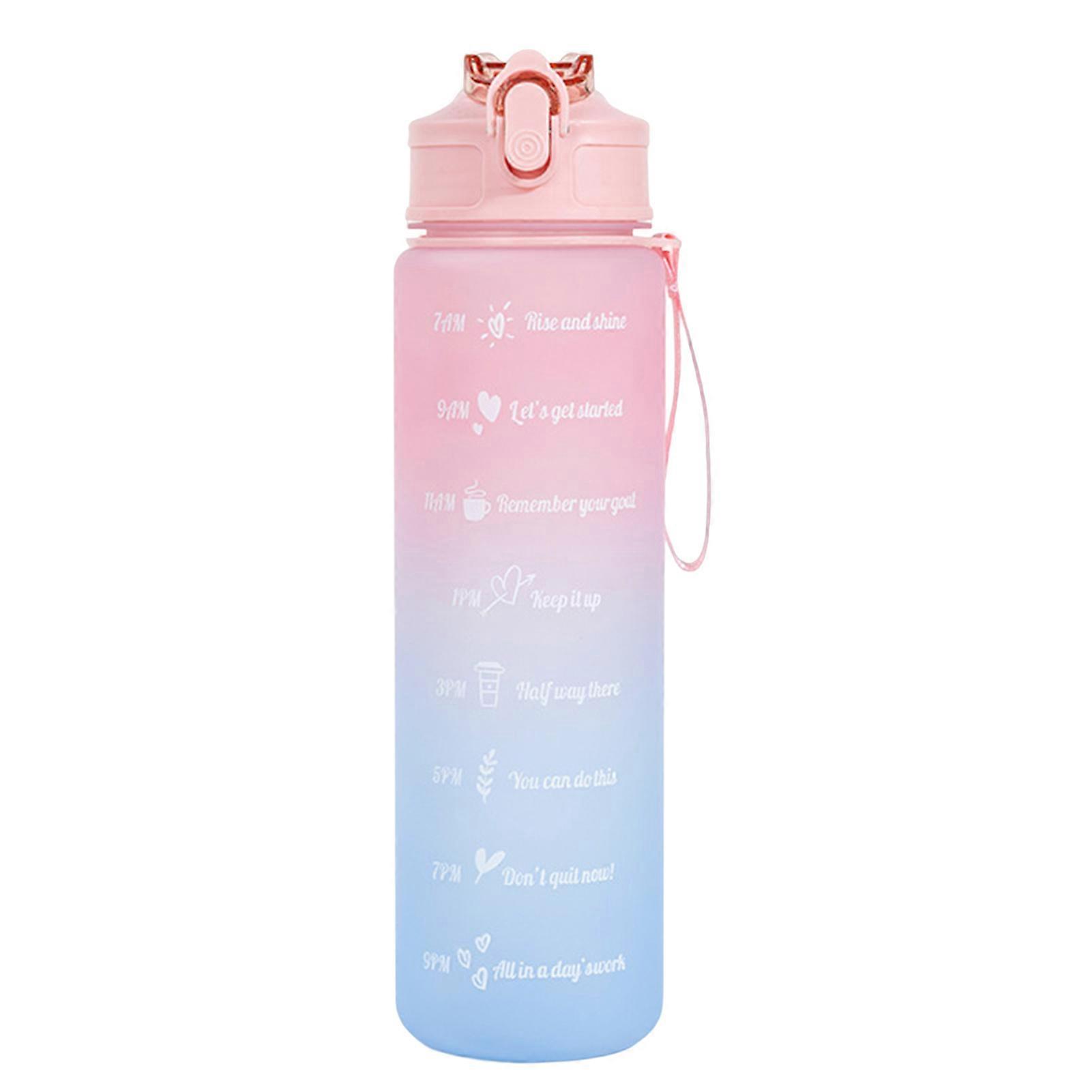750ml Drinking Bottle Gradient Large Capacity Leak-proof Ins Style Traveling Straw Design Drinking Jug Daily Use Jikaixiang