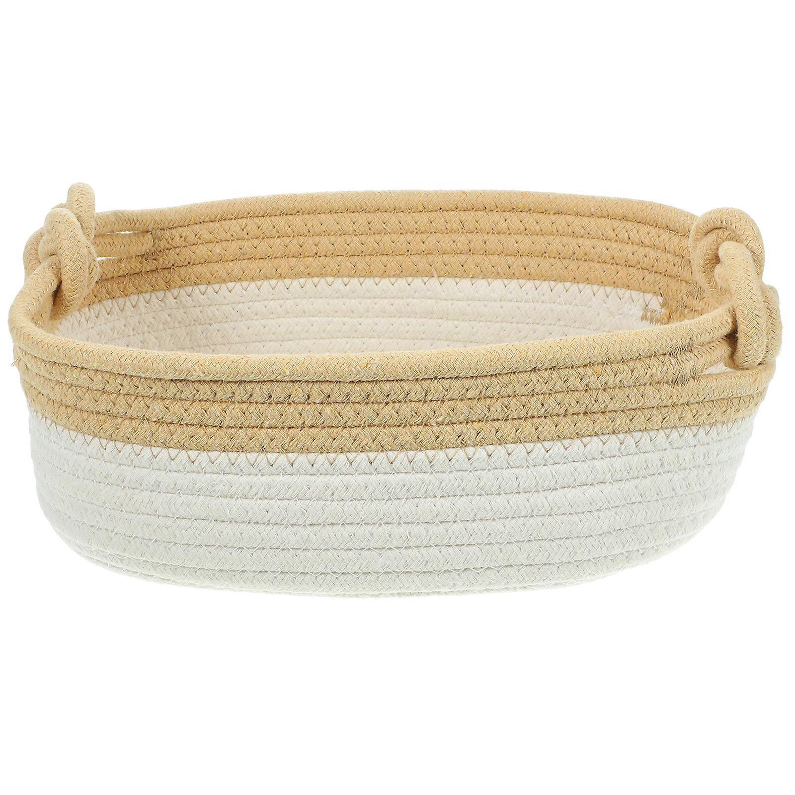 Woven Storage Basket Multi-function Sundries Container Handle Design Storage Basket