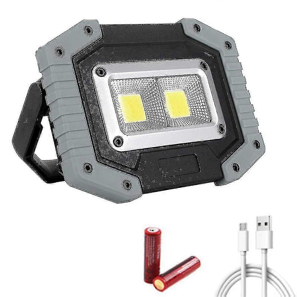 Cob Led Work Light, Rechargeable Portable Floodlight Waterproof Light