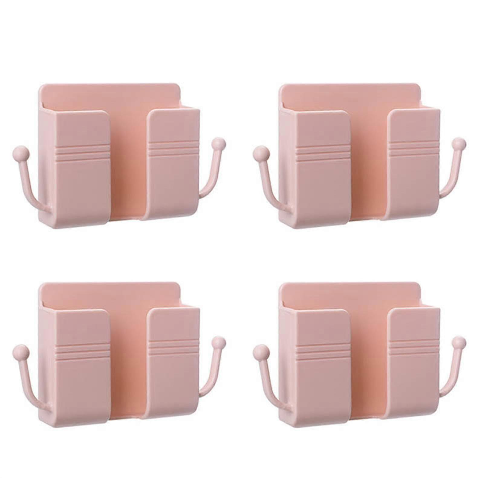 Remote Controller Mobile Phone Plug Wall Holder Self-adhesive Punch Free Storage Rack Multipurpose
