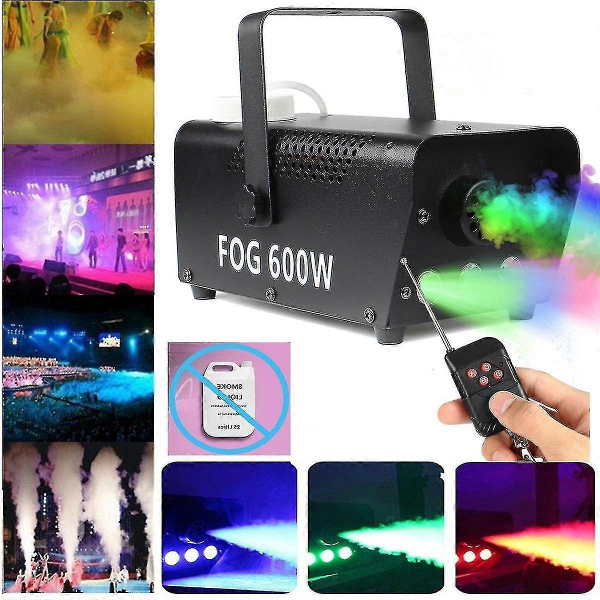 600W 220V RGB 3in1 الضباب آلة الدخان حزبShowضوء LED + جهاز التحكم عن بعد المنزل