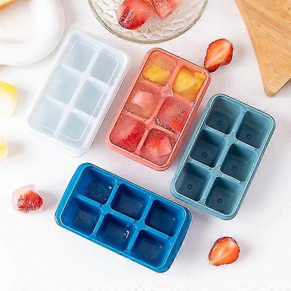 Silicone ice cubes with lock, set of 4, odorless