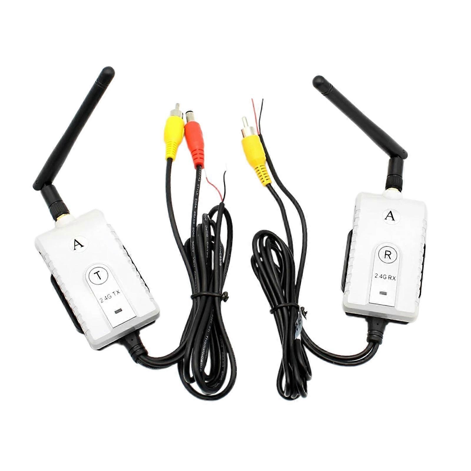 Conjunto de transmissor e receptor de cabo AV sem fio 2.4G de 59,06 polegadas para carro de caminhão