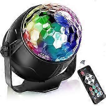 Stage Light, 5 Colors Disco Ball with Remote Control 7 RGB LED Lights with Remote Control Disco Ball Lights Sound Control for Gifts Stage Party Evenin