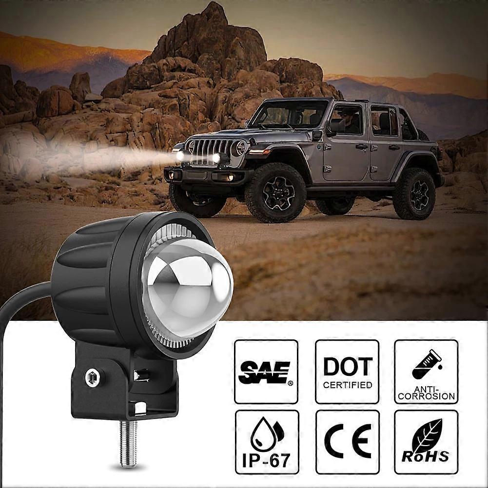 Universel 6000lm 30W imperméable motocicleta LED faro de doble Color ATV SUV luz de conduccin foco auxiliar accesorios de coche