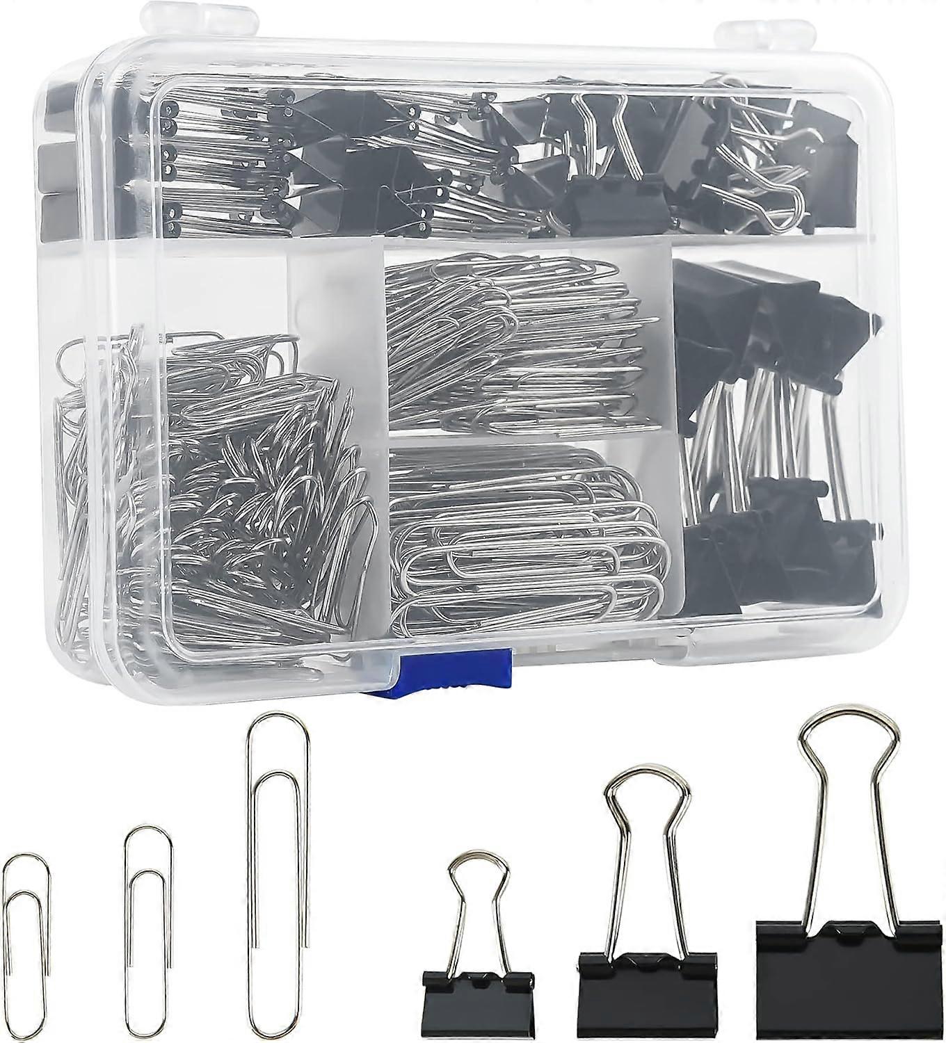 340 Pcs   Binder Clips for Office Assorted Sizes