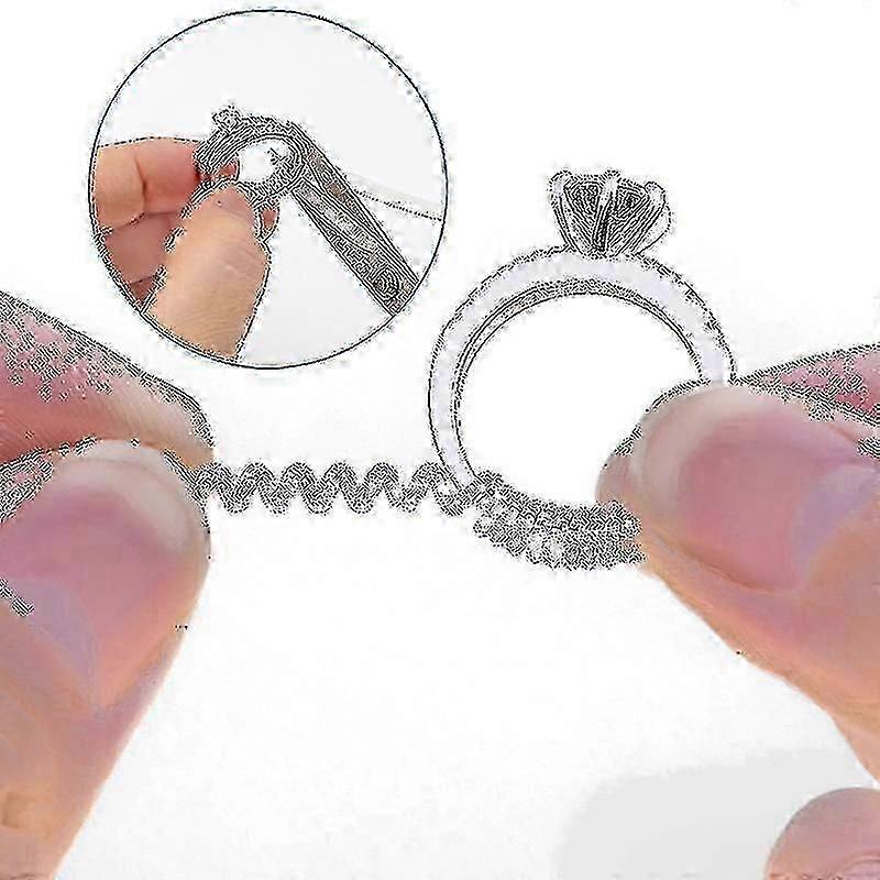 Ring Size Reducer Transparent Silicone Spiral Adjuster Resizer Snuggies 6pcs -X