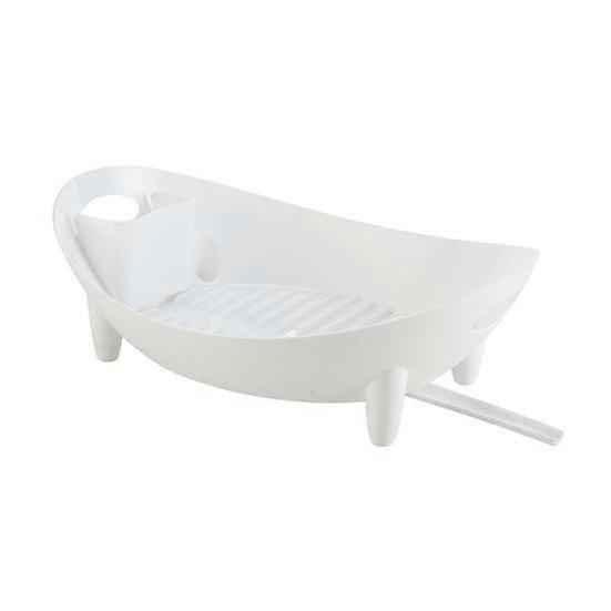 Dish Drying Rack Large Capacity Strong Load-Bearing Raised Slot Design Elevated Base Plate Bowl Cutlery Storage