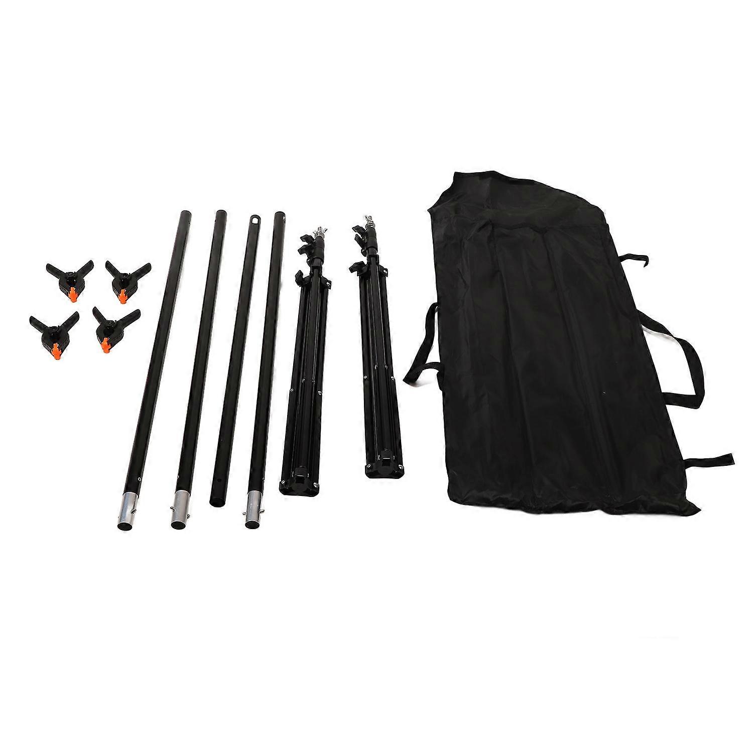 Photo Backdrop Stand Kit Aluminum Alloy Adjustable Background Support System with 4 Crossbars 4 Clam