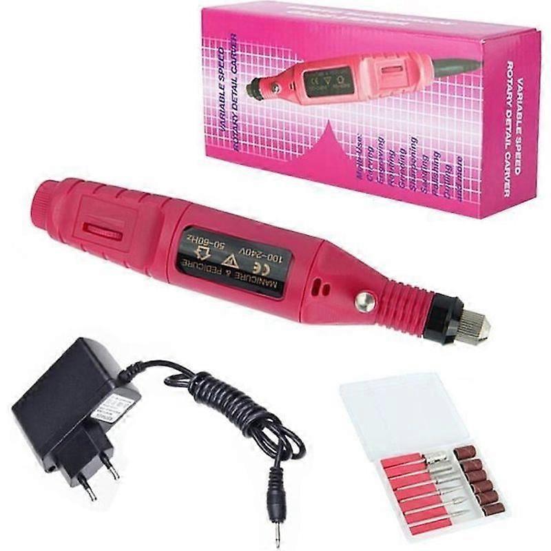 Electric Nail Drill Kit Manicure Pedicure With 6 Bits