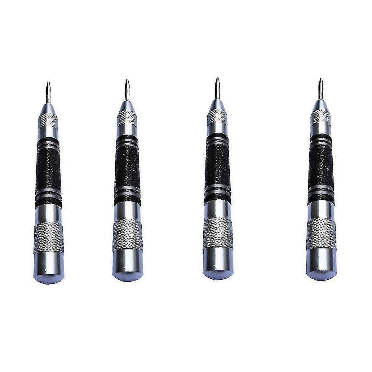 4pcs Automatic Center Punch Graffiti Tool With Adjustable Spring Impact Center Mark, Suitable For M